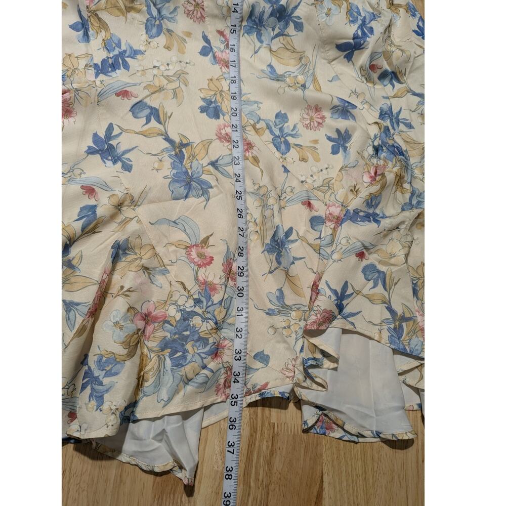 Tuckernuck Floral Mallory Maxi Skirt XL Flowy Flared Chiffon Summer Resort Wear - Picture 3 of 14